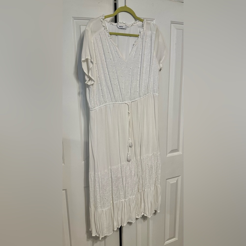 White Eyelet Maxi Dress